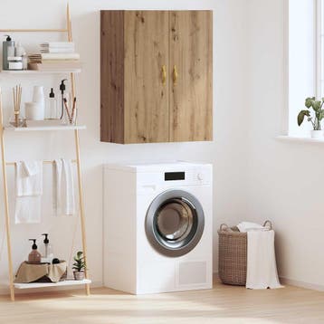 vidaXL Wandkast Artisan Eiken 69,5 x 34 x 90 cm Bewerkt hout, Verzenden, Nieuw