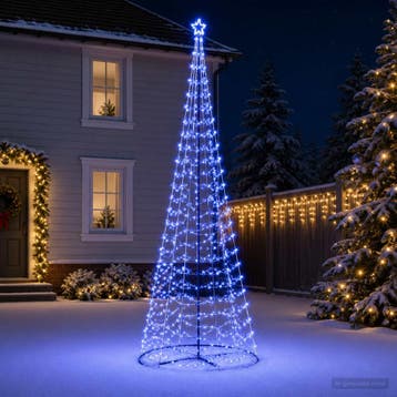 vidaXL Led-kerstboom spiraal met voet EKENAS 400 cm 588, Verzenden, Nieuw