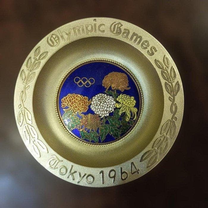 1964 Tokyo Olympic Games Commemorative Plate Set (Gold &, Collections, Collections Autre