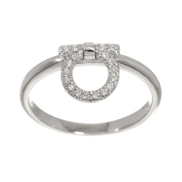 Salvatore Ferragamo - Ring - 18 karaat Witgoud, Bijoux, Sacs & Beauté, Bagues