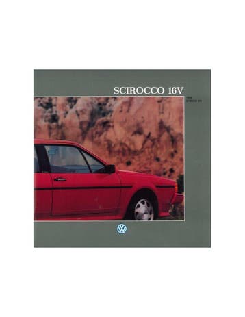 1988 VOLKSWAGEN SCIROCCO 16V BROCHURE ENGELS USA, Livres, Ophalen of Verzenden