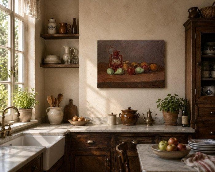 European school (XX) - Serene still life, Antiek en Kunst, Kunst | Schilderijen | Klassiek