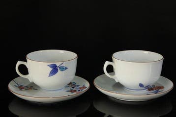 arita -  Tsuji Hitachi - Tasse et soucoupe (2) -
