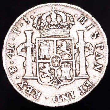 Spanje. Fernando VII. 4 Reales Acuñados en la ceca de Potosí, Timbres & Monnaies, Monnaies | Europe | Monnaies non-euro