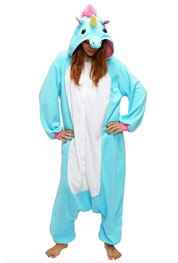 KIMU® Onesie Blauwe Eenhoorn Pak 116-122 Eenhoornpak Unicorn, Ophalen of Verzenden, Nieuw