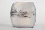 Daum Frères - Vaas - Paysage lacustre - Opaline glas