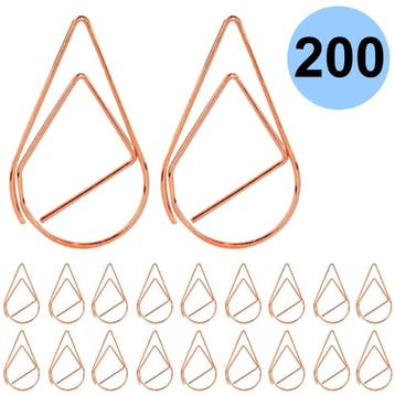 Fako Bijoux - 200x Paperclip Druppel Rosé Goud -, Diversen, Cadeauverpakkingen, Verzenden, Nieuw