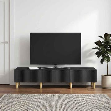 vidaXL TV Kast 147 x 34,5 x 30 cm Zwart Bewerkt hout, Verzenden