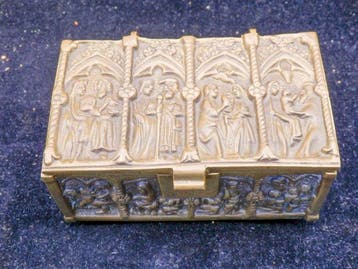 Antique Boîte reliquaire - Bronze - 1900-1910 - Coffret, Antiquités & Art