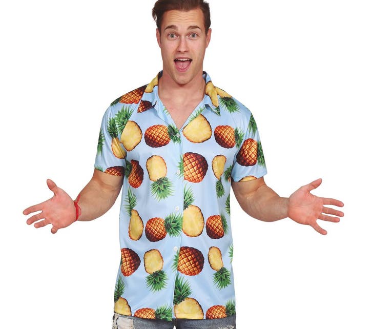 Hawaii Shirt Ananassen, Kinderen en Baby's, Carnavalskleding en Verkleedspullen, Nieuw, Verzenden