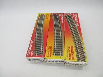 Fleischmann H0 - 6138 - Modeltreinsporen (30) - 30x gebogen, Nieuw