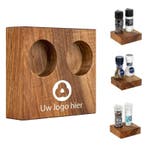 BLOC Solid - Peper en Zout Houder Notenhout Ø 42 mm, Diepte, Verzenden