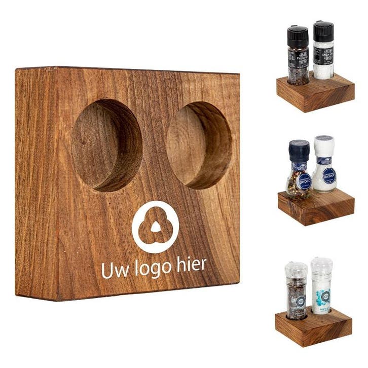 BLOC Solid - Peper en Zout Houder Notenhout Ø 42 mm, Diepte, Zakelijke goederen, Horeca | Meubilair en Inrichting, Verzenden