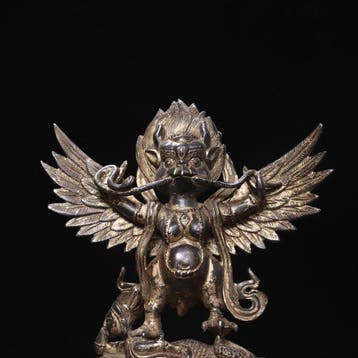 Statue protectrice de Garuda (roc à ailes dorées) - Cuivre -, Antiek en Kunst