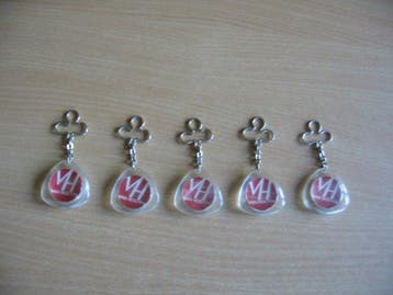 Suske en Wiske - 5 Complete reeks sleutelhangers Van Houten, Nieuw