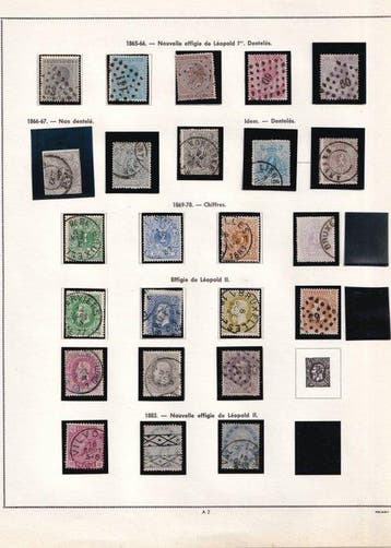 België 1849/1938 - Verzameling in PRINET-klemband