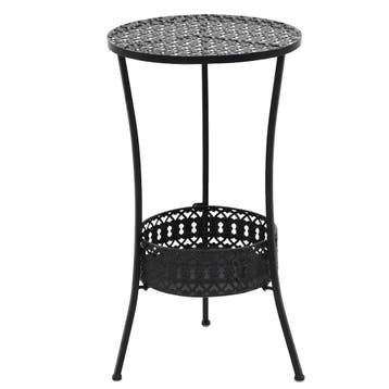 vidaXL Bistrotafel 40x70 cm metaal zwart, Tuin en Terras, Verzenden, Nieuw