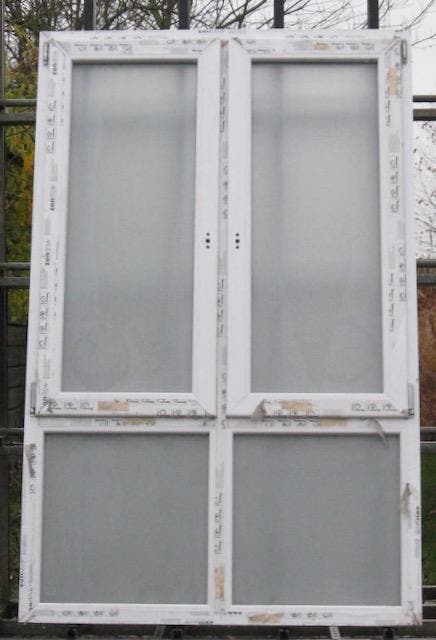 pvc raam , chassis ,venster , kozijn 127 x 200 wit MAT glas, Bricolage & Construction, Châssis & Portes coulissantes, Enlèvement ou Envoi