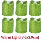 LED Minikaarsje Glitter Groen per stuk, Nieuw