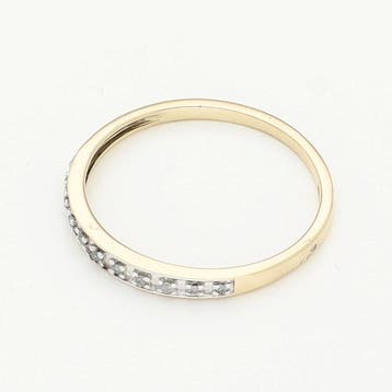 Ring - 18 karaat Geel goud Diamant (Natuurlijk)