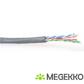 ACT CAT6 U/UTP PVC soepel patch grijs 100 m, Verzenden, Nieuw