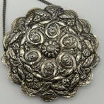 Manifattura turca - Spiegel- Handtasspiegeltje - .900 zilver, Antiek en Kunst