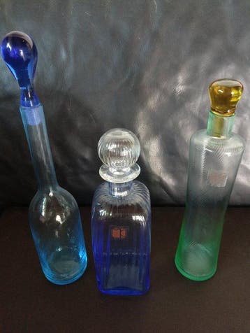 Fles (3) - Glas - Carlo Moretti, Murano.