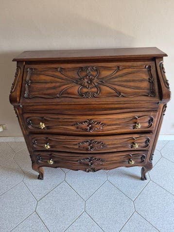 Bureau plat - Noyer, Bois - écritoire ancien