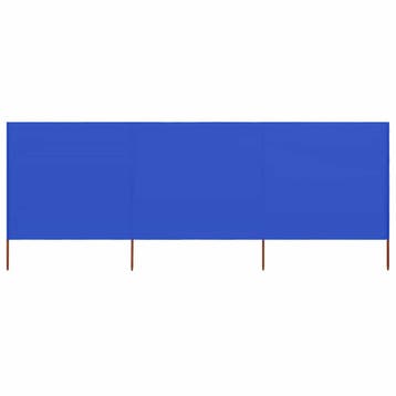 vidaXL Windscherm 3-panelen 400x120 cm stof azuurblauw, Verzenden