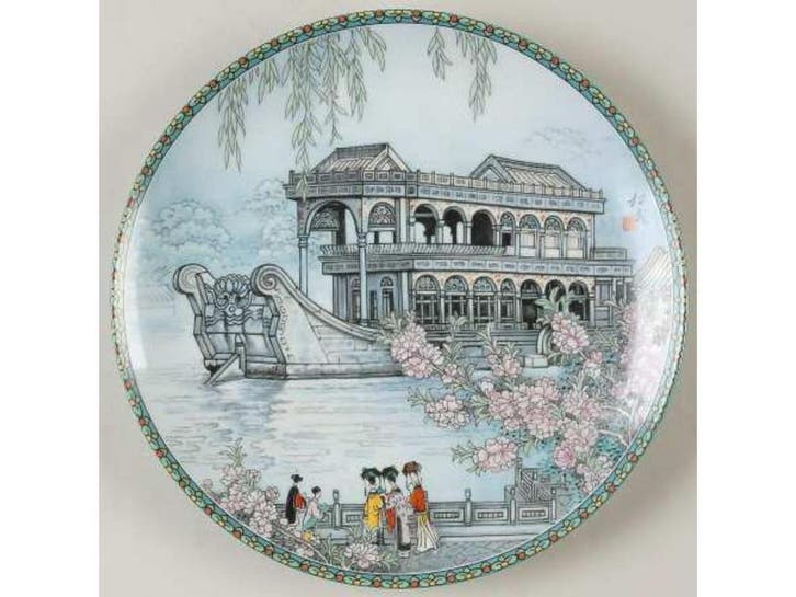 Scenes from Summer Palace Jingdezhen, The marble boat. #4471, Verzamelen, Overige Verzamelen, Gebruikt, Ophalen of Verzenden
