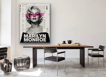 EMIR BERCUTTE - MARILYN MONROE PINK PAPER - Toile L -