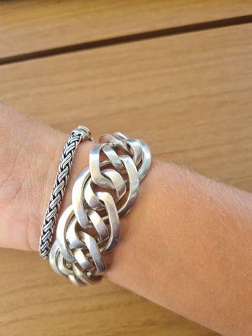 Zonder minimumprijs - Buddha to Buddha - Armband Zilver -, Handtassen en Accessoires, Nieuw