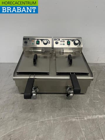 RVS Dubbele Friteuse Frituur Aftapkraan 2 x 8,5 liter 2 x, Ophalen of Verzenden, Nieuw in verpakking
