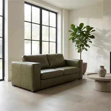 Leren bank Flow - 2,5 zits, Huis en Inrichting, Nieuw, Ophalen of Verzenden, Modern, 200 tot 250 cm