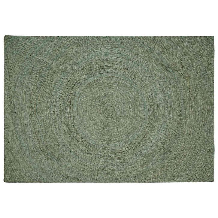 vidaXL Vloerkleden Olijfgroen 160 x 230 cm Jute, Huis en Inrichting, Stoffering | Tapijten en Vloerkleden, Nieuw, Verzenden