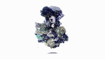 azuriet - Bou Skour mijn, Anti-Atlas, Marokko - Hoogte: 3.5