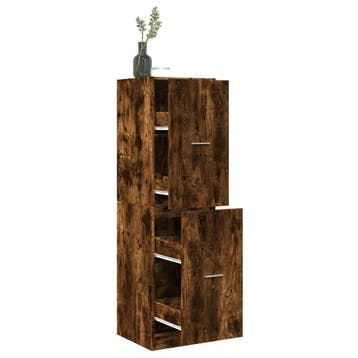 vidaXL Apothekerskast 40x41x144,5 cm bewerkt hout gerookt, Verzenden, Nieuw