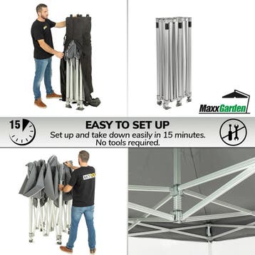 MaxxGarden Easy-up partytent - Feesttent Paviljoen - 3x3..., Ophalen of Verzenden