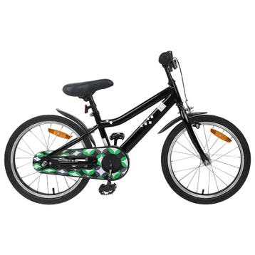 vidaXL Kinderfiets 18 Inch voor 5-7 jaar oud Zwart, Verzenden, Nieuw