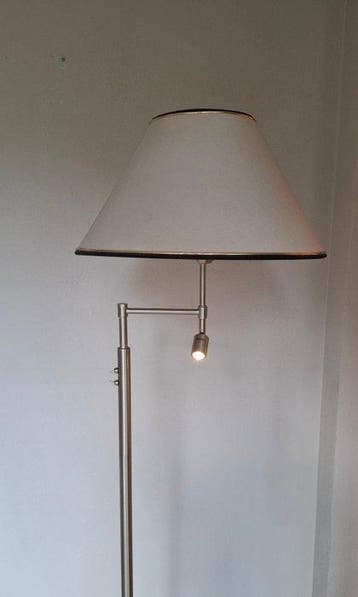 Vloerlamp om te lezen - Geborsteld Metaal - Zonder kap