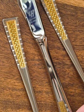 VDH Solingen 70 Teile 24 Kt. vergoldet - Besteck Neuwertig
