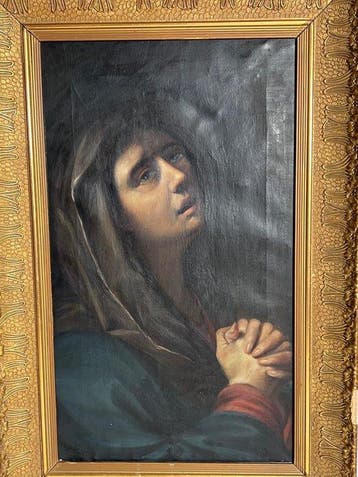 Scuola Italiana (XVIII-XIX) - Madonna in estasi, Antiek en Kunst, Kunst | Schilderijen | Klassiek