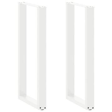 Pieds table en U 50x100cm blanc - Retour client -51%, Maison & Meubles, Verzenden, Modern