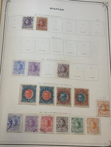 bolivar,Carthagène,BoyacaCaucaMedellinSantanderTolima, Gestempeld