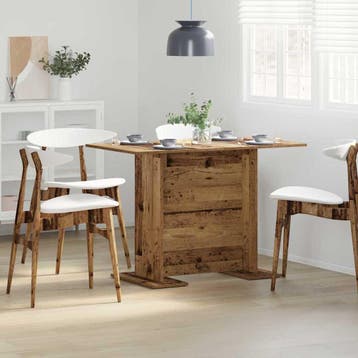 vidaXL Eettafel 110 x 60 x 75 cm Bewerkt hout Oudhout, Verzenden, Nieuw