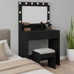 vidaXL Kaptafel met lade Zwart Eiken 79 x 41 x 135 cm, Verzenden, Nieuw
