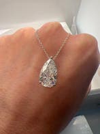 Collier - 14 carats Or blanc - 5.05ct. tw. Diamant (Cultivé, Nieuw