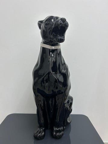 sculptuur, Panther Nera - 85 cm - Keramiek