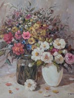 English school (XX) - Floral still life in vase
