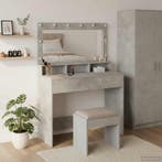 vidaXL Kaptafel met plank Beton Grijs 100 x 41 x 135 cm, Verzenden, Nieuw